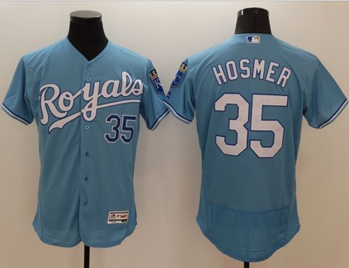 Royals #35 Eric Hosmer Light Blue Flexbase Authentic Collection Stitched MLB Jersey - Click Image to Close